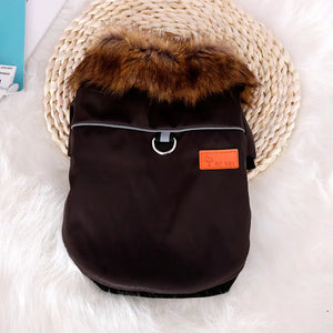 Reflective Warm Pet Fur Coat with Collar Mimarta