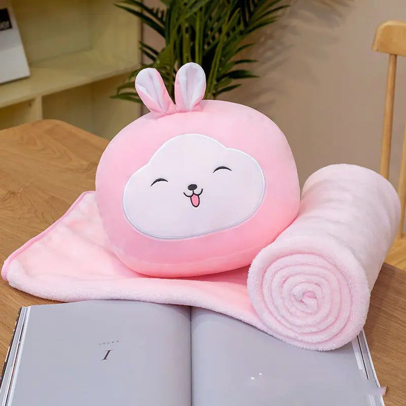 Winter Comfort: Pillow and Stuffed Toy Blanket Set Mimarta