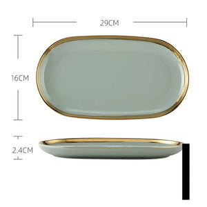 Light Luxury Large Ceramic Rice Bowl Tableware Set Mimarta
