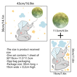 KG001-C Glow-in-the-Dark Elephant Wall Stickers Mimarta