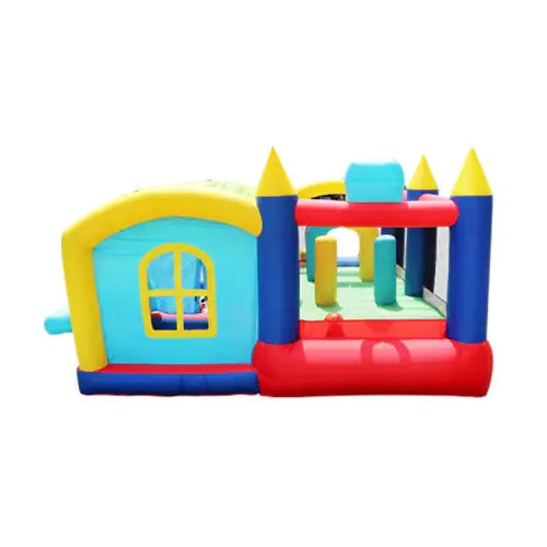 7-in-1 Inflatable Bounce House, Bouncy House With Ball Pit For Kids Indoor And Outdoor Party Family Fun, Obstacles, Toddler Jump Bounce Castle With Ball Pit For Birthday Party Gifts Rieworkes