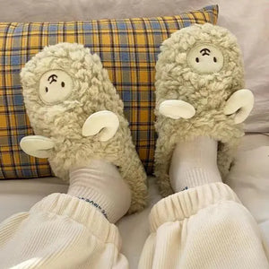 Cute Cartoon Cotton Slippers for Couples - Winter Warmth Mimarta