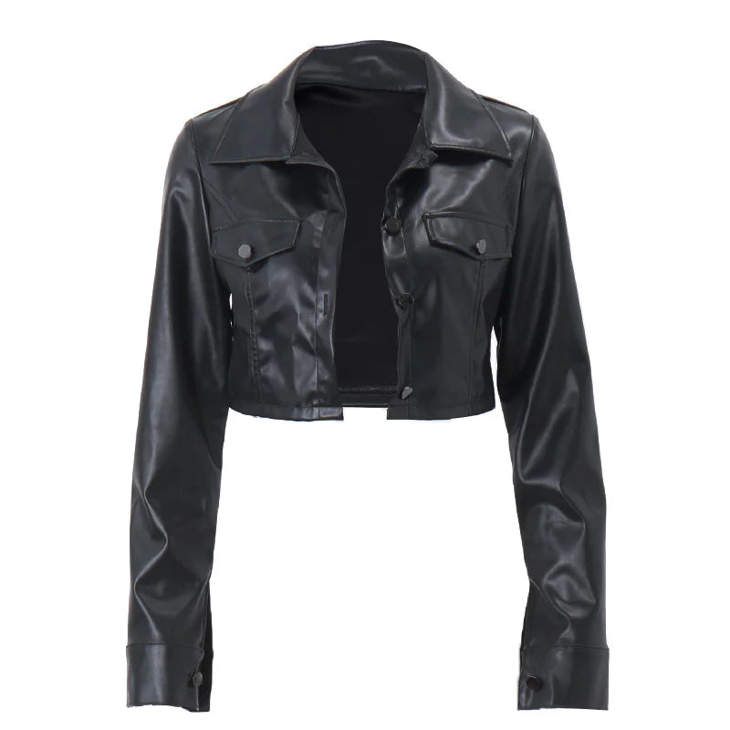 Leather Cropped Jacket Rieworkes
