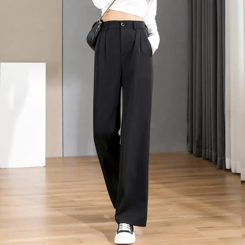 Women Chic Office Wear Straight Pants Rieworkes