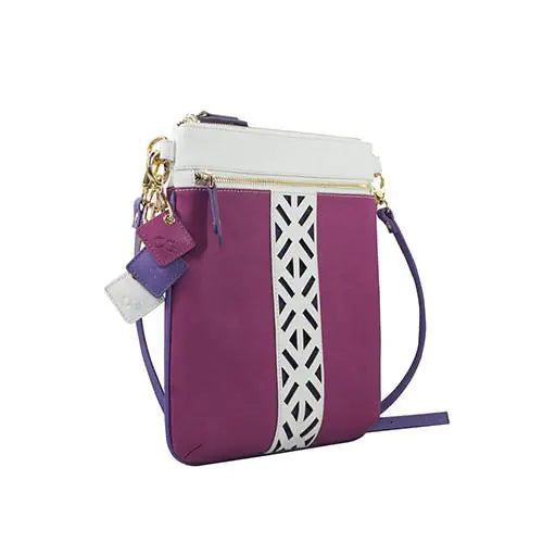 Lily Leather Crossbody- Sea Salt White/Watermelon Rieworkes
