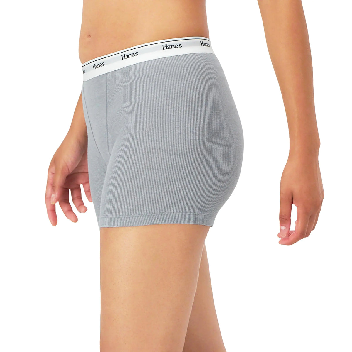Hanes Womens Mid-Thigh Boxer Brief Pack, Stretch Cotton Underwear, 4-Pack Small Fashion Color Mix Rieworkes