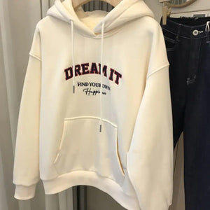 Fleece-lined Hooded Sweatshirt for Women (Loose Fit) Mimarta