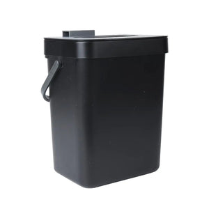 VIGIND Hanging Small Trash Can with Lid Under Sink for Kitchen 5 L/ 1.3 Gallons Plastic Waste BasketFood Waste BinKitchen Compost Bin for Counter TopBathroom/Office (Black) Mimarta