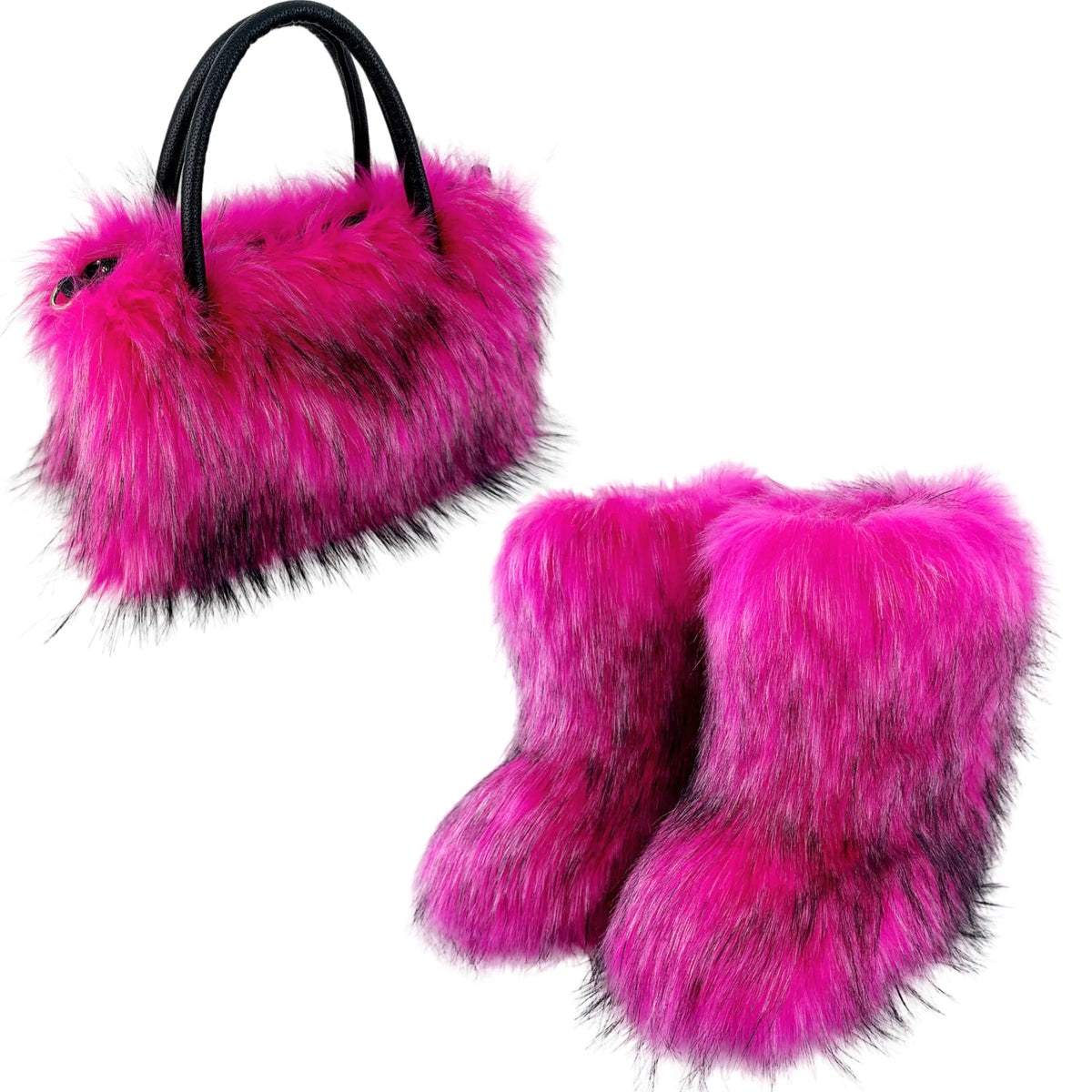 Versatile Luxury Raccoon Fur Handbag Mimarta