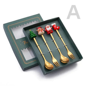 Christmas Cutlery Set: Festive Spoon and Fork Rieworkes