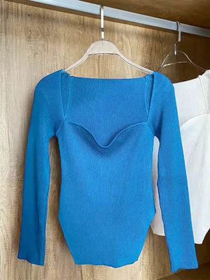 Woman's Long Sleeve Knitted Pullover Rieworkes