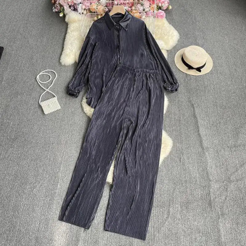 Pleated Set For Women Rieworkes