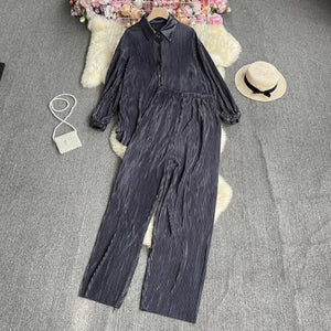 Pleated Set For Women Rieworkes