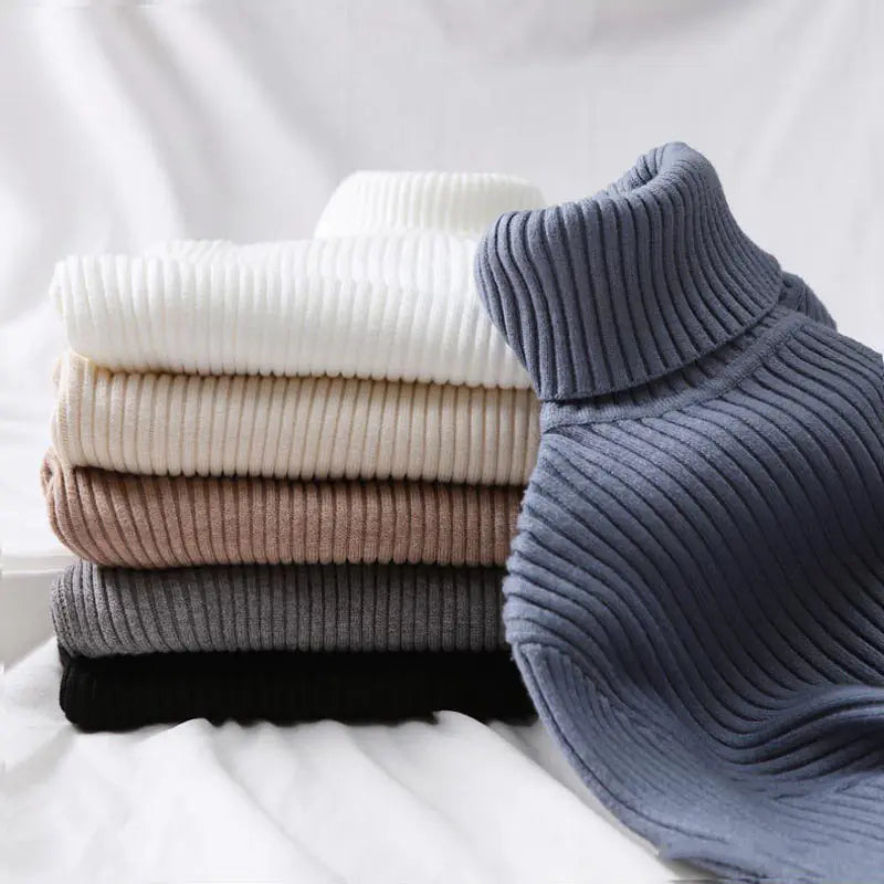 Women's Fitted Turtleneck Sweater for Fall/Winter Mimarta