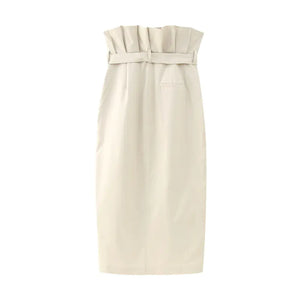 2023 Summer Y2K Chic Ruffled Top and Skirt Set Mimarta