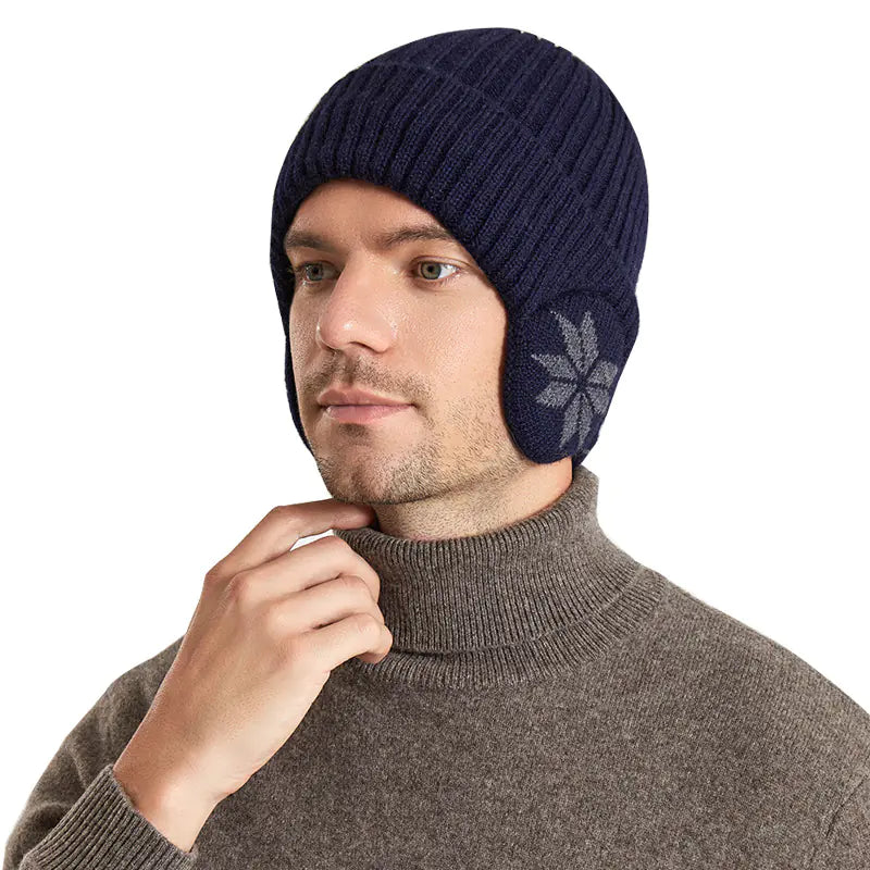 Winter Knit Beanie with Ear Protection for Men and Women Mimarta