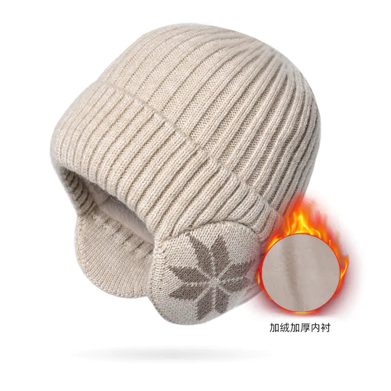 Winter Knit Beanie with Ear Protection for Men and Women Mimarta