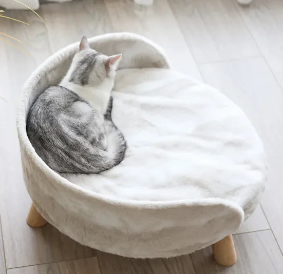 Pet Nest Teddy Puppy Dog Bed Kitten High Sofa Nest Mimarta