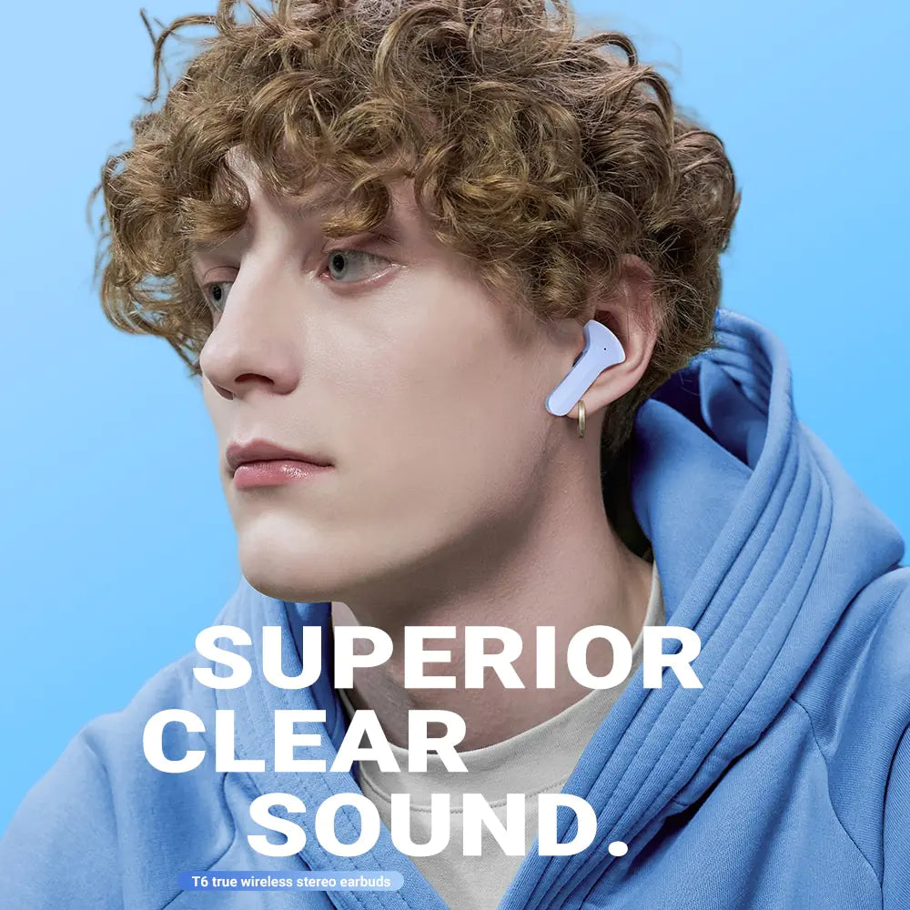ACEFAST T6 TWS Earphone Wireless Bluetooth 5.0 Headphones Sport Gaming Headsets Noise Reduction Earbuds with Mic + Free cover Rieworkes