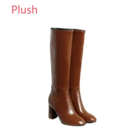 Women's Retro Square Toe Boots with Side Zipper Rieworkes