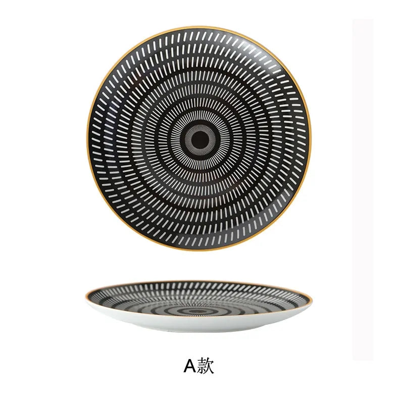 Geometric Pattern Ceramic Plate Rieworkes