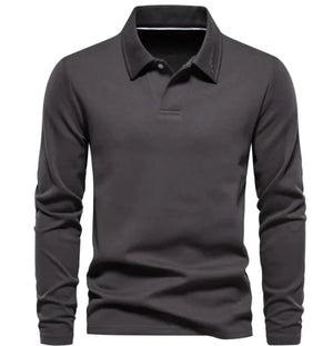Long Sleeve Men's Casual Solid Color Top Lapel Rieworkes