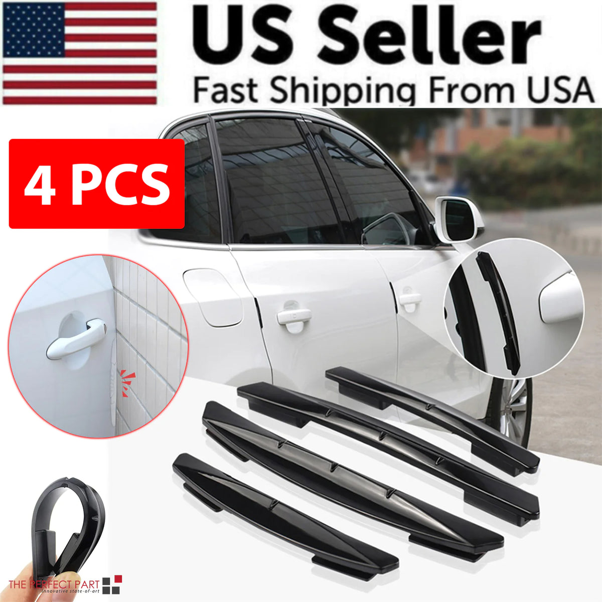 4x Anti-Collision Guard Strip Cover Car Accessories Door Edge Scratch Protector Mimarta