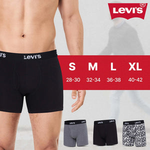 Levi's Mens Boxer Briefs Breathable Stretch Underwear 4 Pack Scribble Logo, Caviar, B25heathergrey, Caviar X-Large Rieworkes