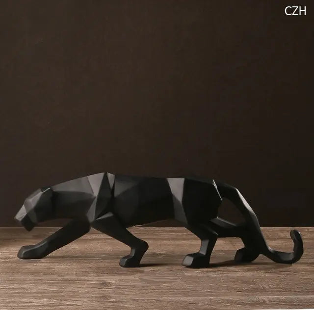 Nordic Style Furniture Decor - Origami Resin Leopard Mimarta