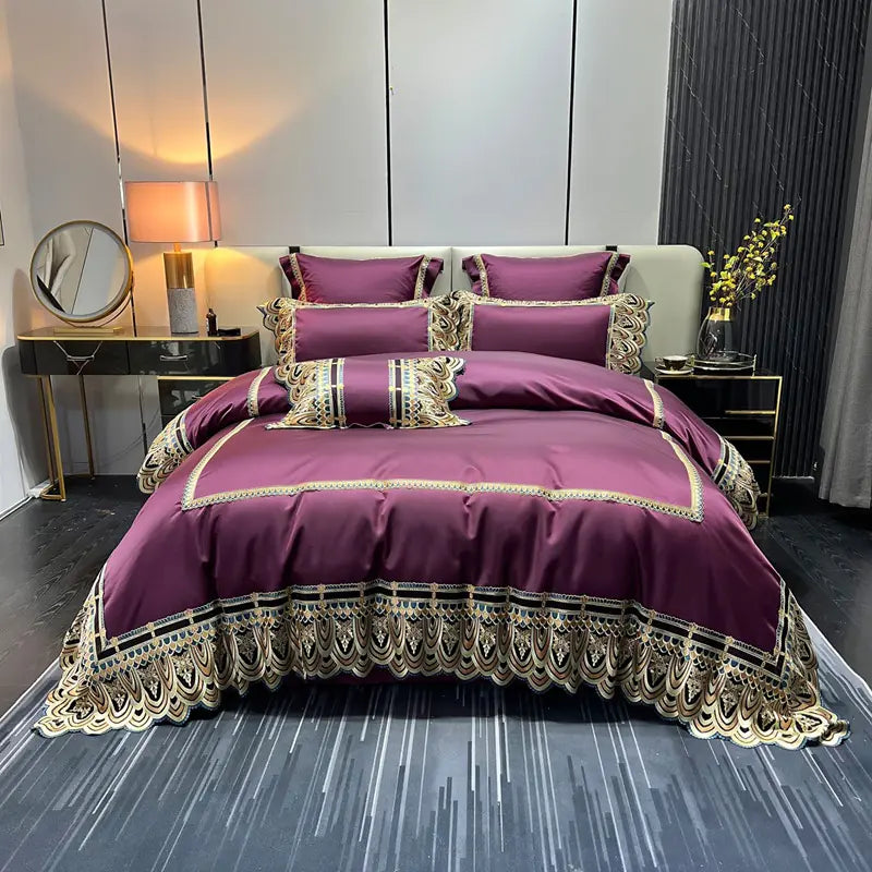 Luxury Belle Series Silk Cotton Bedding Set (4 Pieces) Mimarta