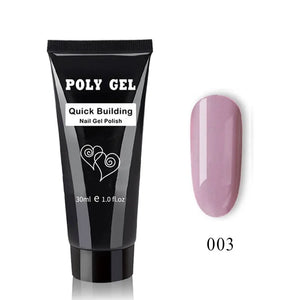 French Nail Art Poly Gel Kit with UV Brush and Nail Tips Rieworkes
