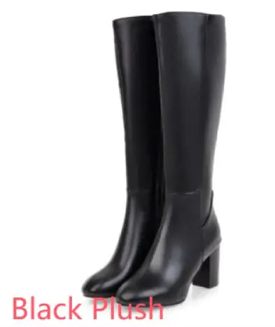 Women's Retro Square Toe Boots with Side Zipper Rieworkes