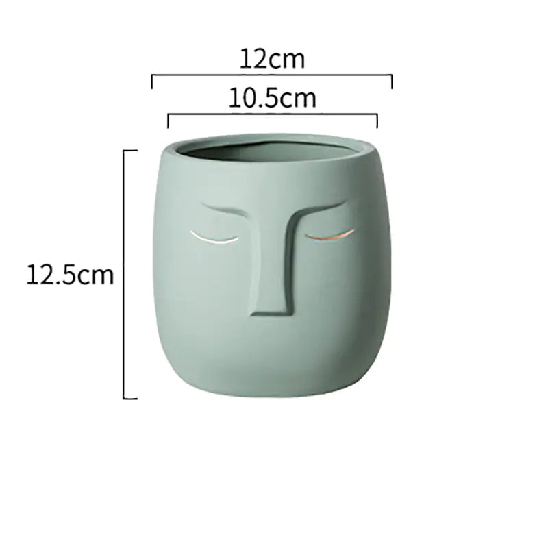Ceramic Face Living Room Vase Rieworkes