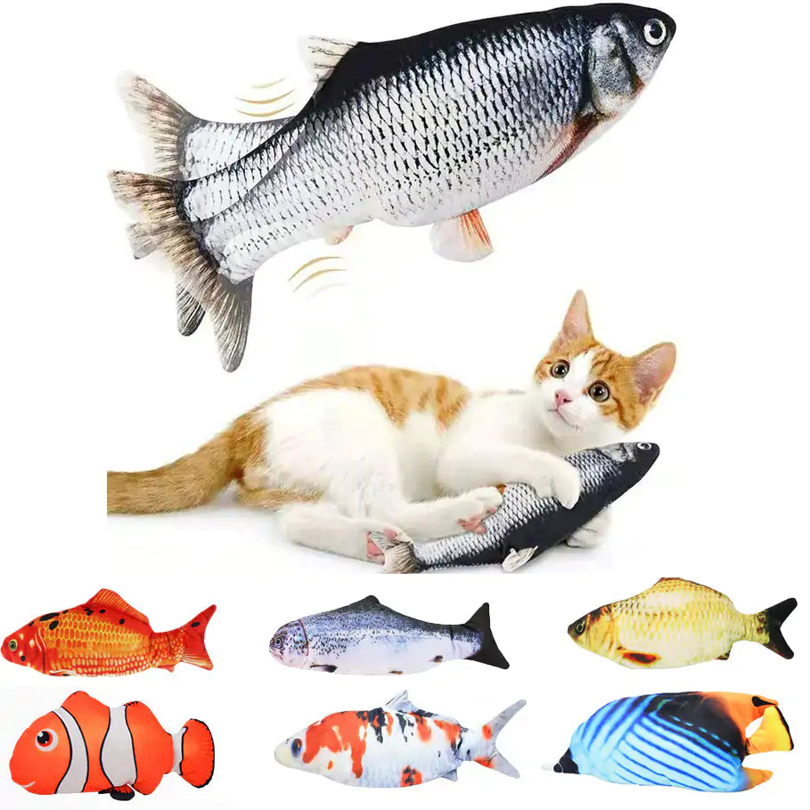 Cats USB Charger Interactive Toy Fish Rieworkes