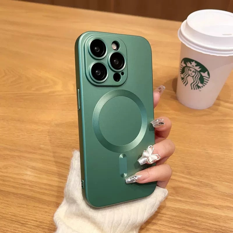 Luxury  Matte Case For Magnetic Wireless Charging Rieworkes