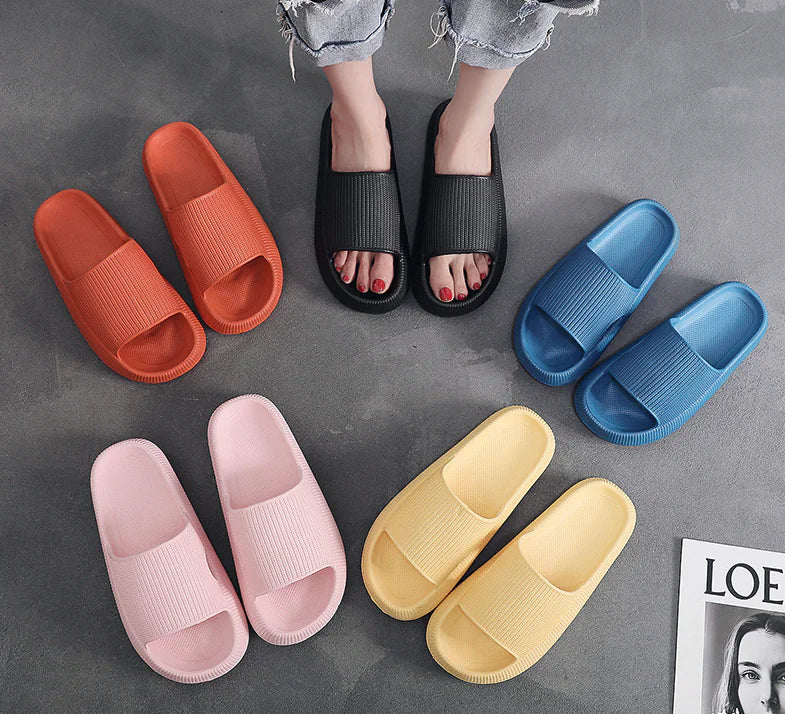 Cozy Pillow Slides Anti-Slip Sandals Ultra Soft Slippers Cloud Home Outdoor Shoe Rieworkes