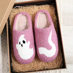 Halloween Ghost Cotton Slippers Home Flat Rieworkes