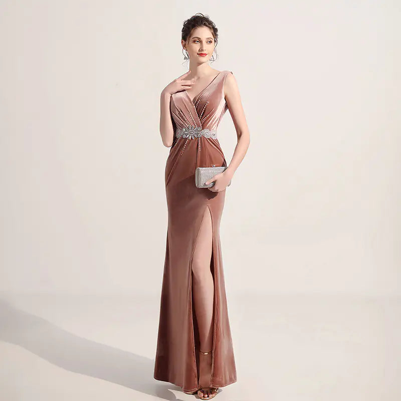 Elegant Slimming Long Dress for Nightclub and Sauna Mimarta