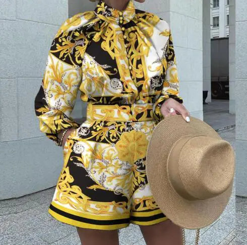 BIBA Set FD437: Women's Fall/Winter Floral Outfit Mimarta