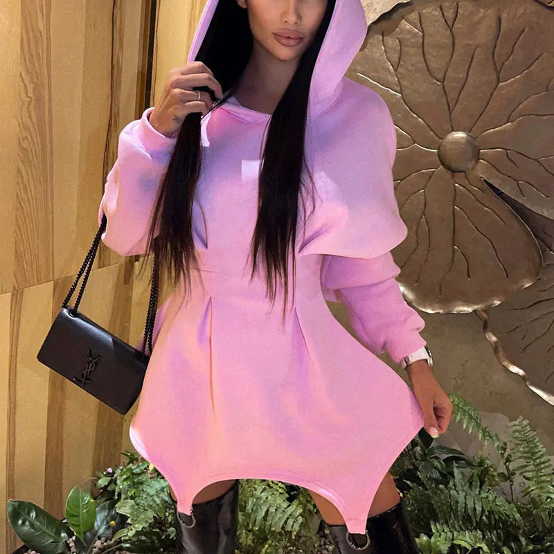 Loose-fitting Hooded Dress for Women's Fashion Mimarta