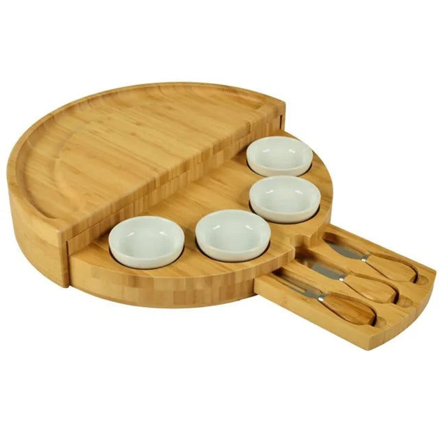 Bamboo Cheese Plate Wooden Breadboard Rieworkes