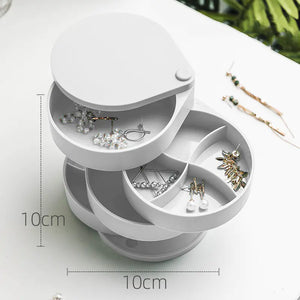 Earring Storage Box with Rotating Display Rack Mimarta