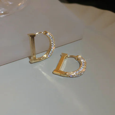 Dior-style Zirconia Earrings with 18K Gold Plating (Pair) Mimarta