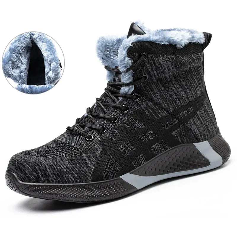 Men's Winter Plush Safety Work Boots - Warm &amp; Breathable Mimarta