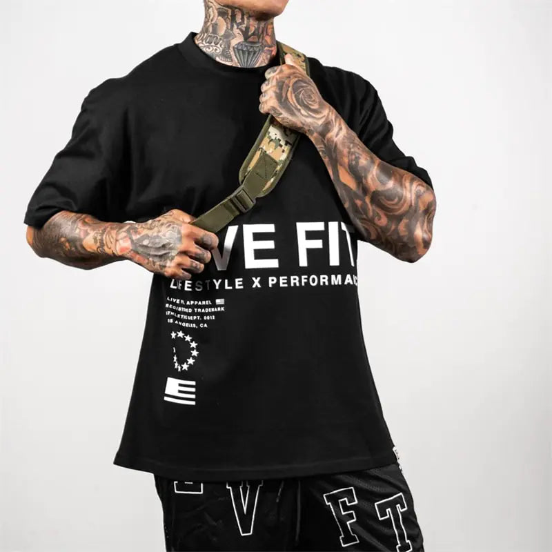 Premium Men's Gym Cotton T-shirt Rieworkes