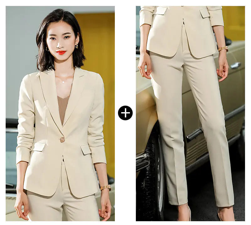 Women's Stylish Suit Set for Work - Korean Fashion Mimarta