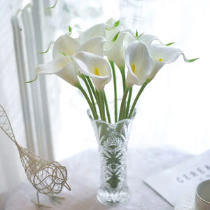 Artificial Calla Lily Decor for Living Room & Dining Table Rieworkes