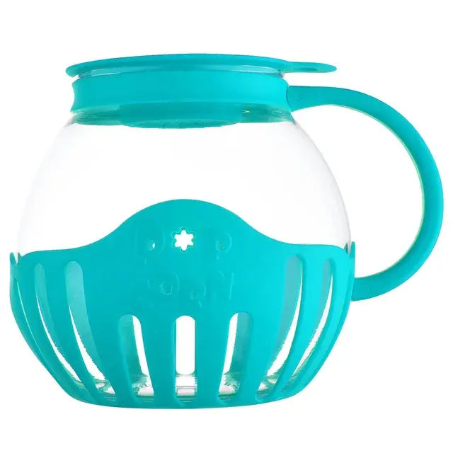 Microwave Glass Popcorn Popper With Silicone Lid Rieworkes
