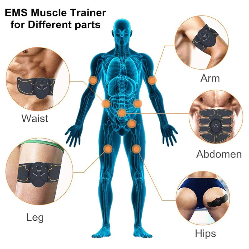 EMS Abdominal Muscle Toning Trainer ABS Stimulator Toner Fitness Binder Gym Belt Rieworkes