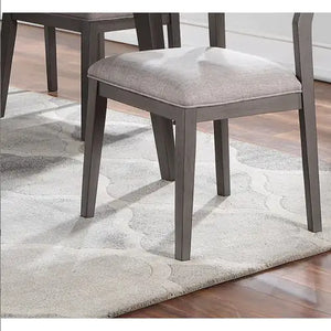 Beautiful Unique Set Of 2 Side Chairs Dark Brown Finish Kitchen Dining Room Furniture Ladder Back Design Chairs Cushion Upholstered Rieworkes
